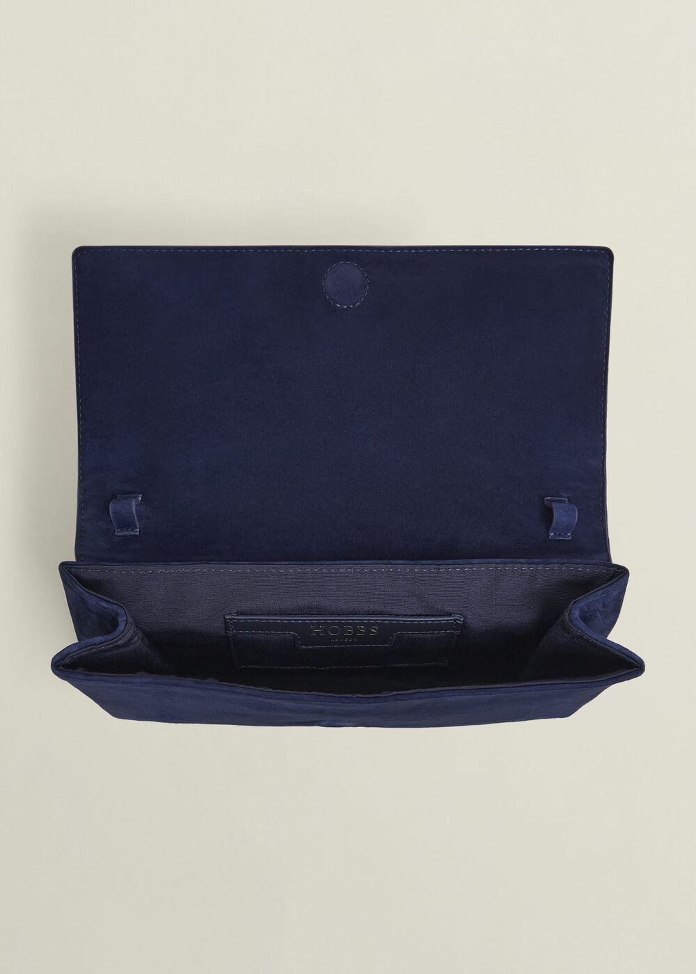 Renata Suede Clutch Bag, Midnight Navy, hi-res