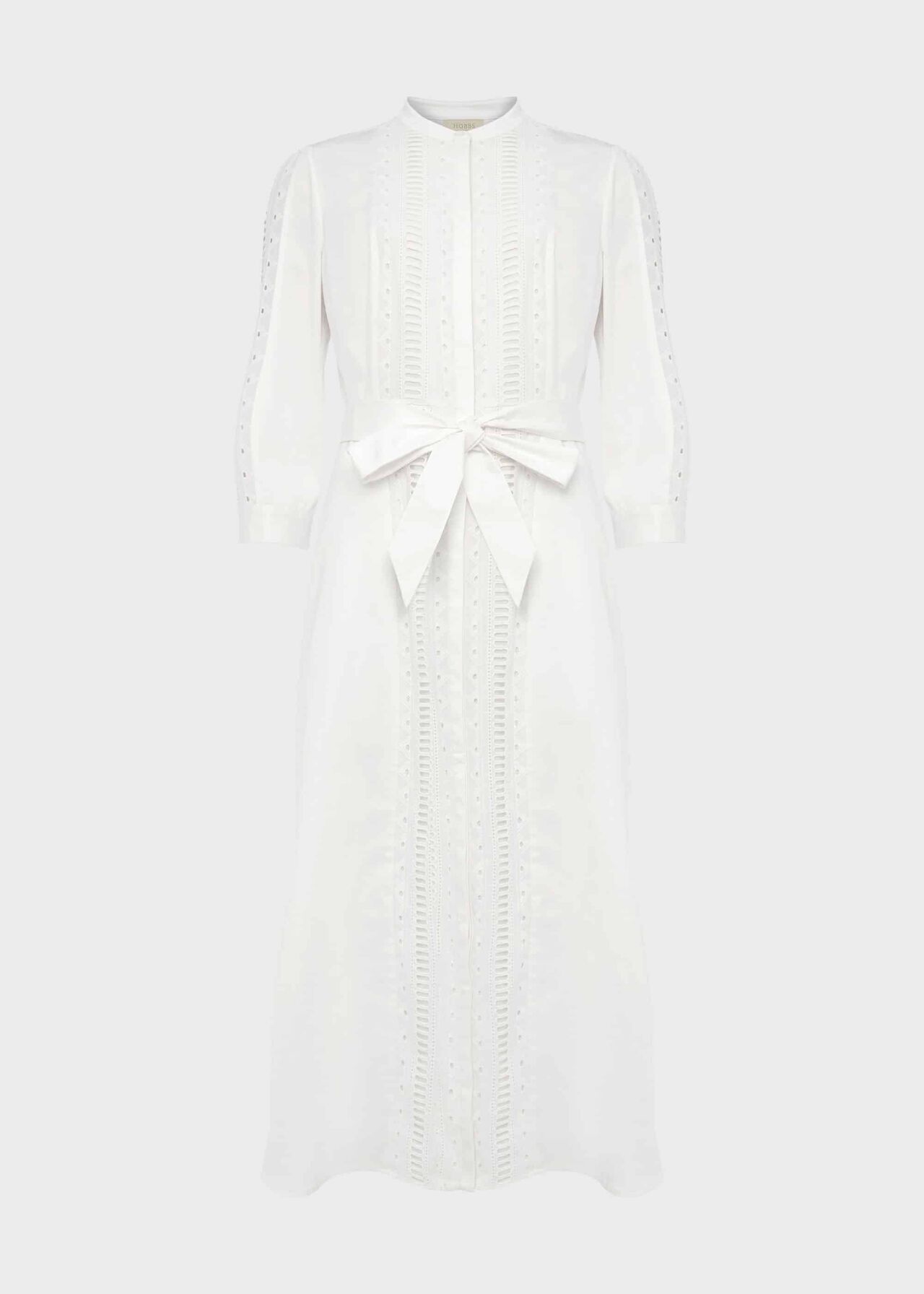 Diana Broderie Midi Dress, Ivory, hi-res