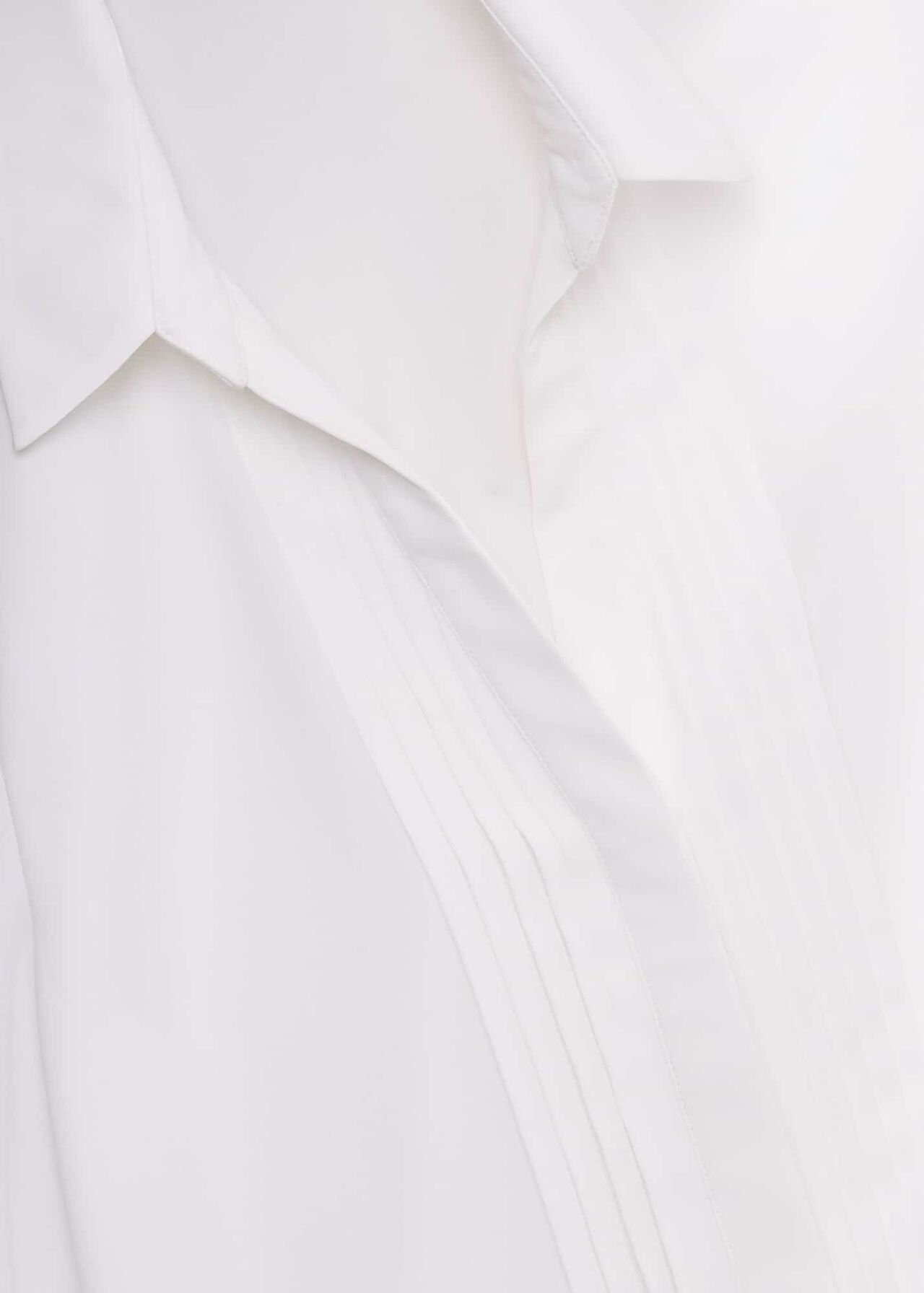 Elaine Pleat Shirt, Ivory, hi-res