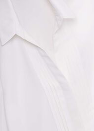 Elaine Pleat Shirt, Ivory, hi-res