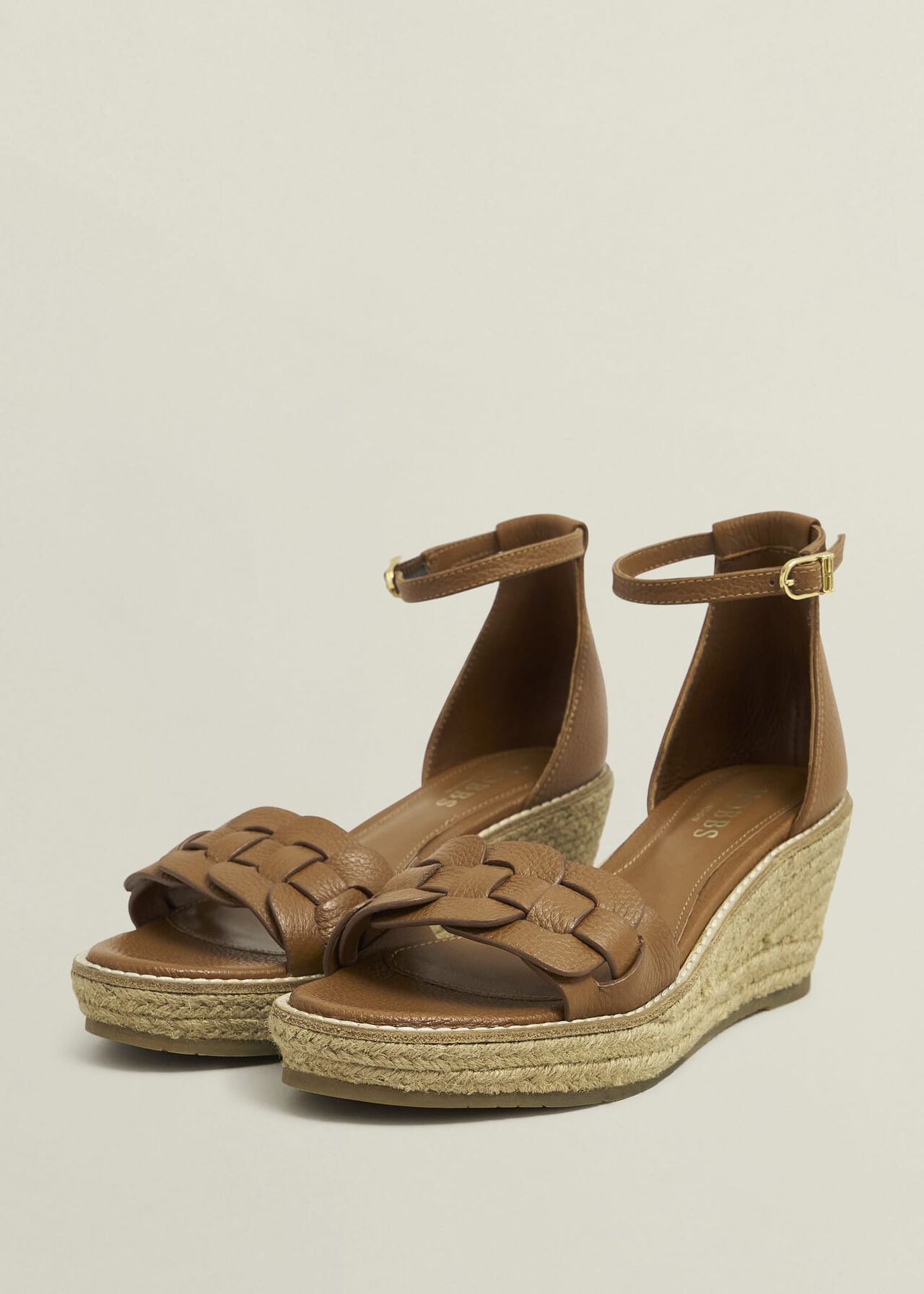 Francis Leather Espadrilles, Tan, hi-res