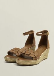 Francis Leather Espadrilles, Tan, hi-res