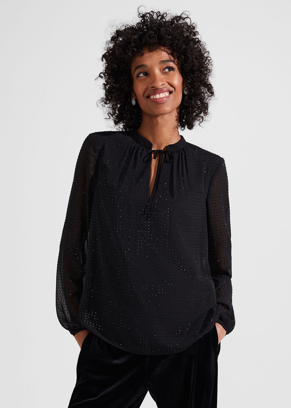 Amira Top, Black, hi-res