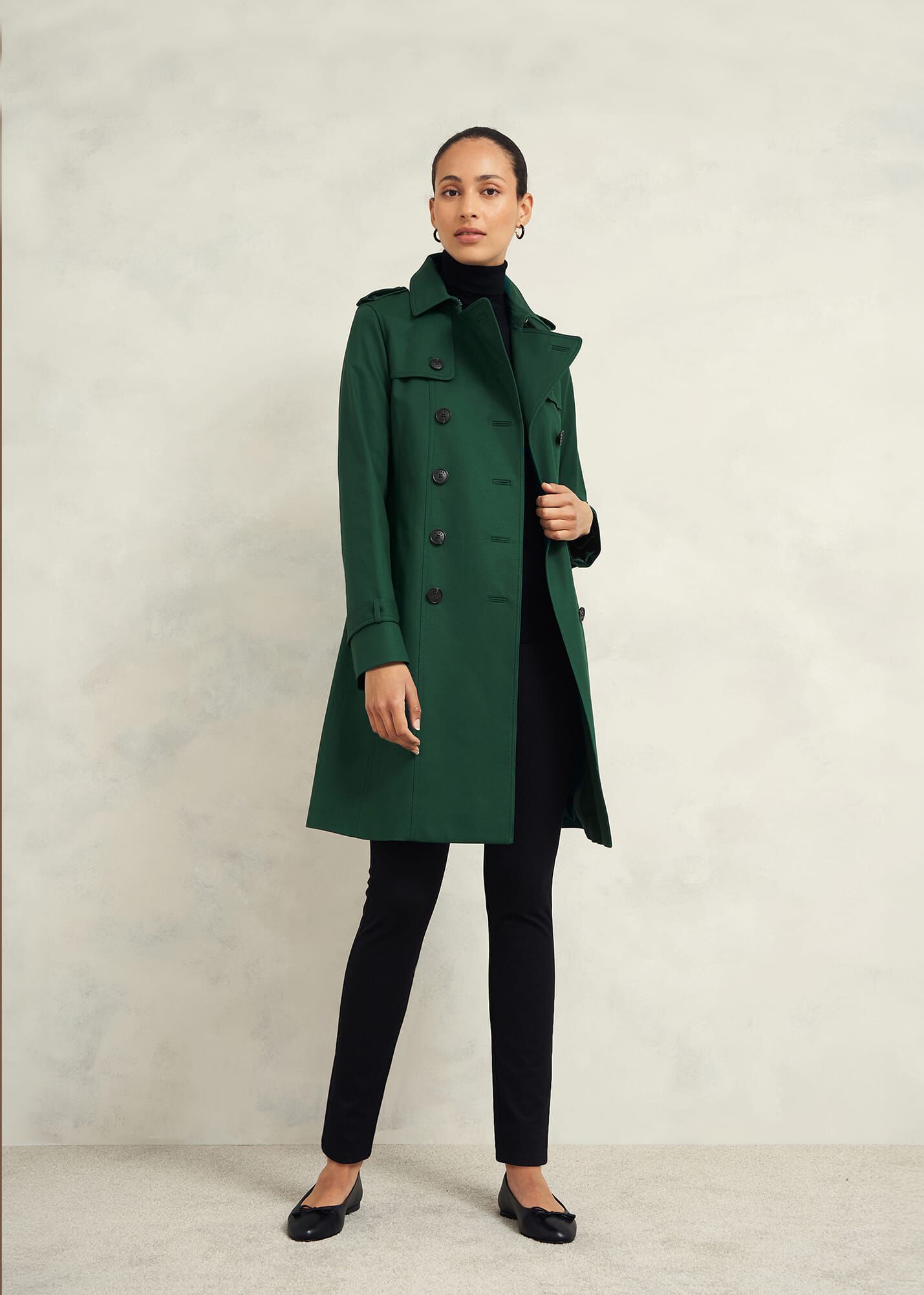Petite Saskia Shower Resistant Trench Coat Hobbs UK