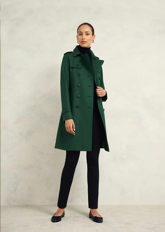 Petite Saskia Shower Resistant Trench Coat