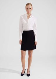 Stevie A Line Skirt, Navy, hi-res