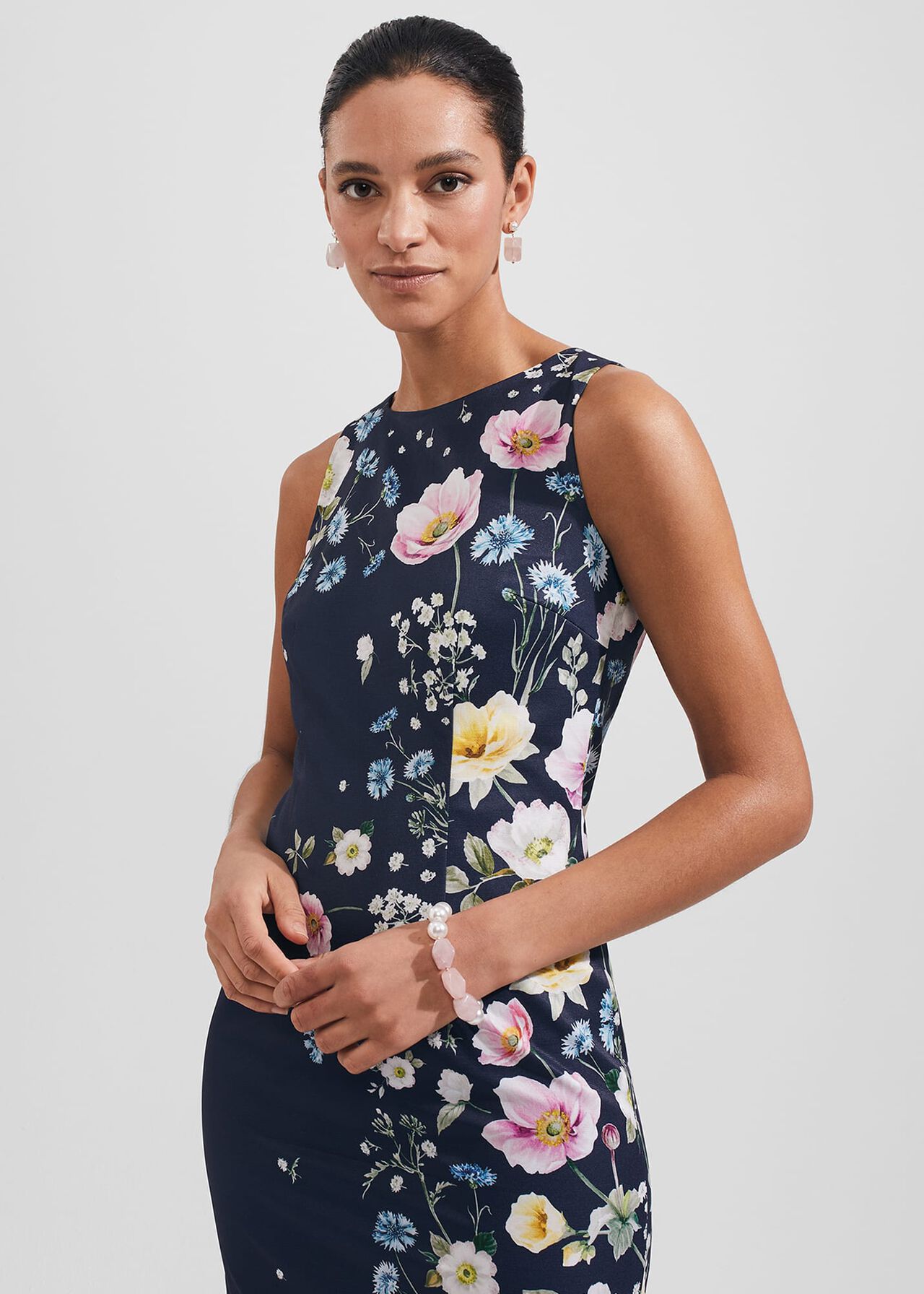 Moira Floral Shift Dress, Navy Blue Multi, hi-res