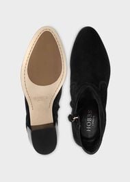 Hester Western Ankle Boots, Black, hi-res