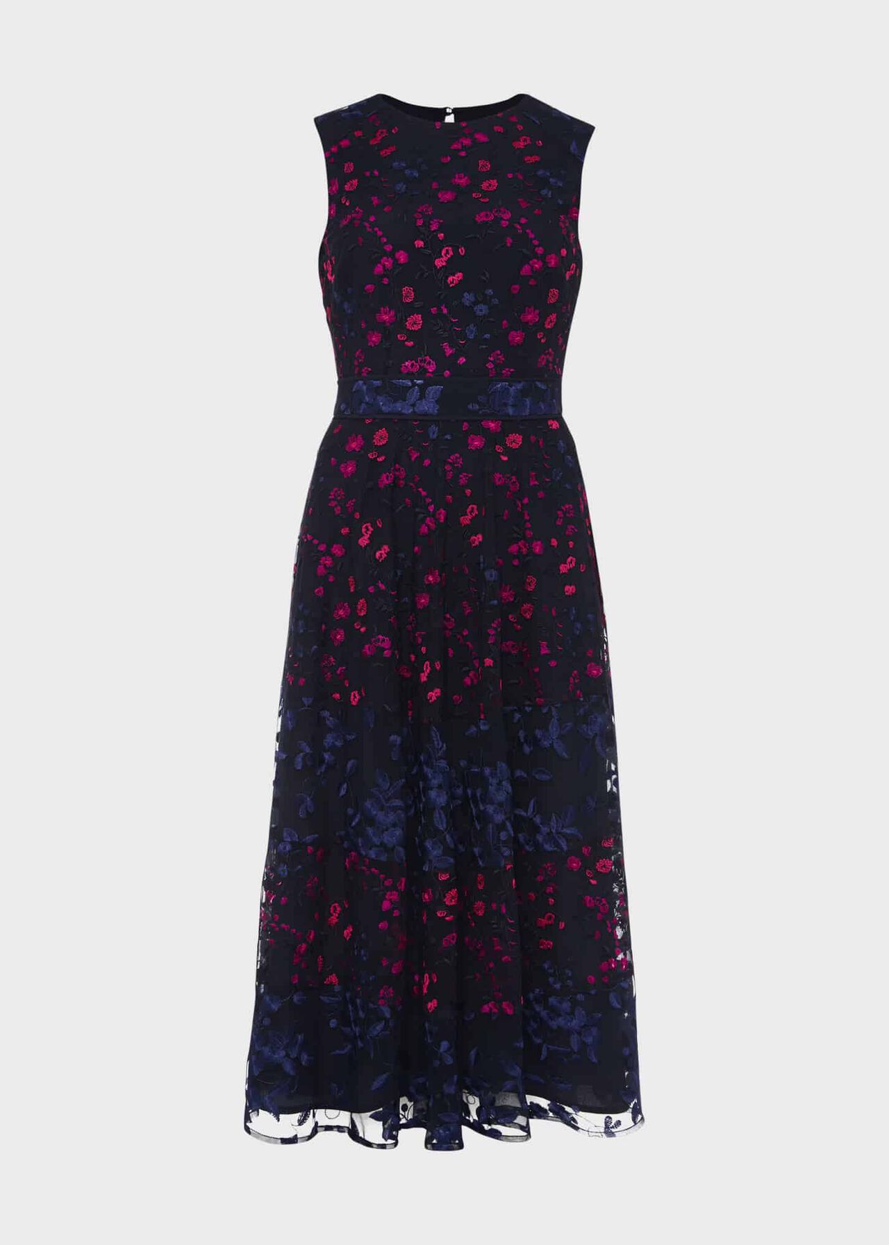 Kasia Floral Embroidered Dress, Navy Multi, hi-res