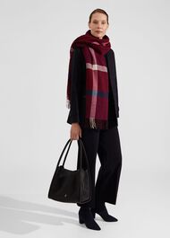 Whetherby Scarf, Plum Purple Mul, hi-res