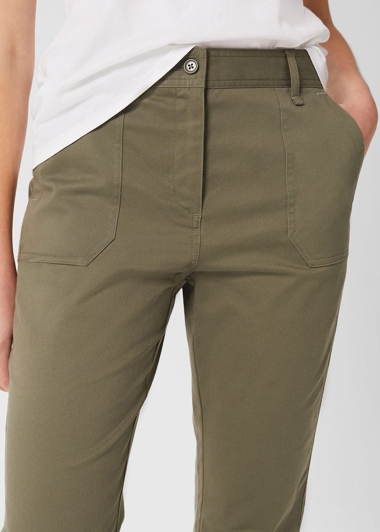 Cynthia Trousers, Khaki, hi-res