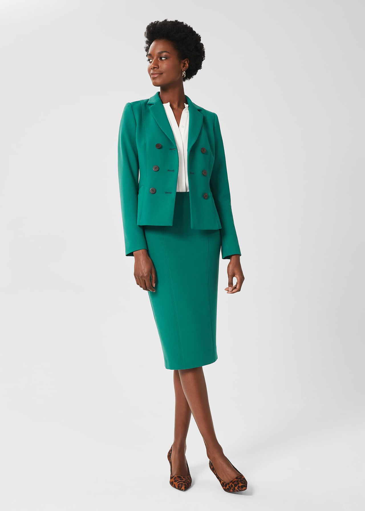 Beatrice Pencil Skirt, Jade Green, hi-res