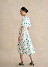 Petite Barrington Spot Dress, Ivory Green, hi-res