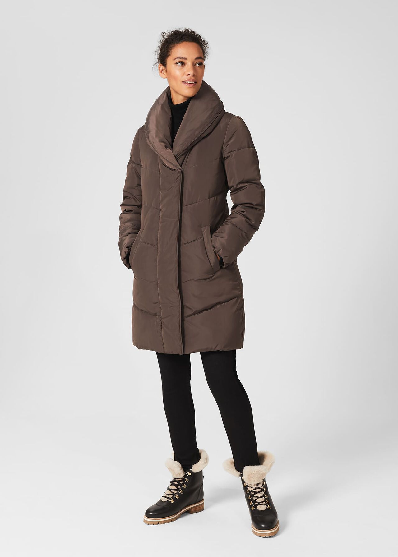 Indira Water Resistant Puffer Jacket, Mink, hi-res