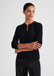 Wrenley Sweater With Cashmere, Hobbs Navy, hi-res