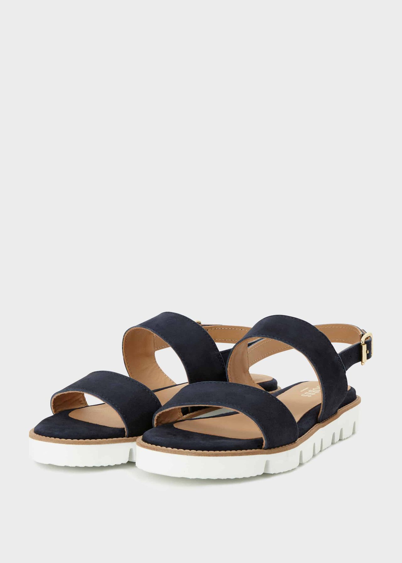 Katie Suede Sandals , Navy, hi-res