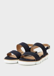 Katie Suede Sandals , Navy, hi-res