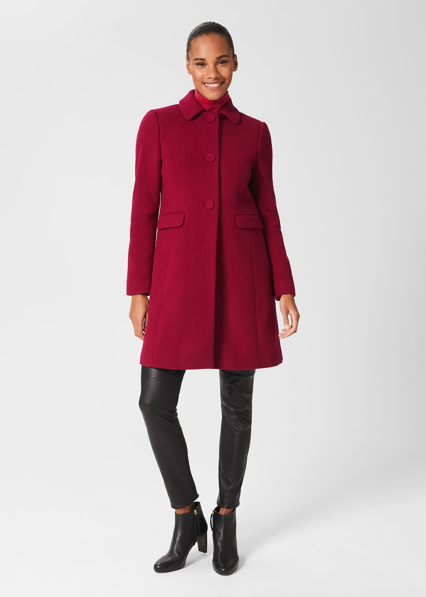 a line wool coat