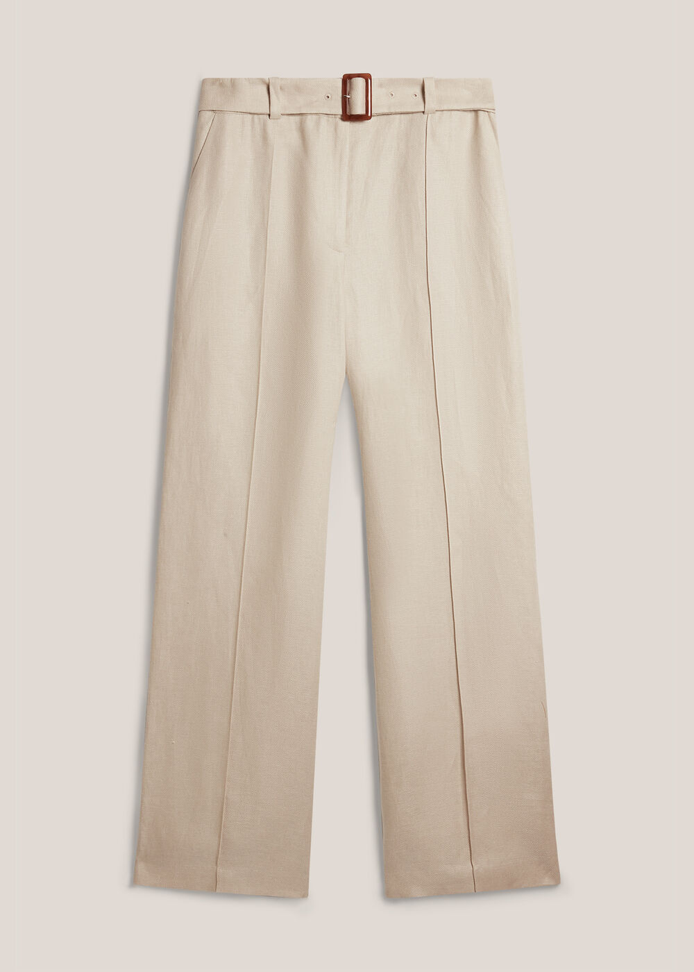 Zainah Linen Wide Leg Trousers, Neutral, hi-res