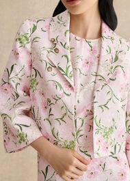 Lana Floral Jacquard Jacket, Pale Pink Multi, hi-res