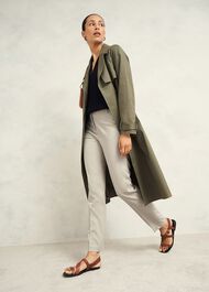 Rhian Shower Resistant Trench Coat, Olive Green, hi-res