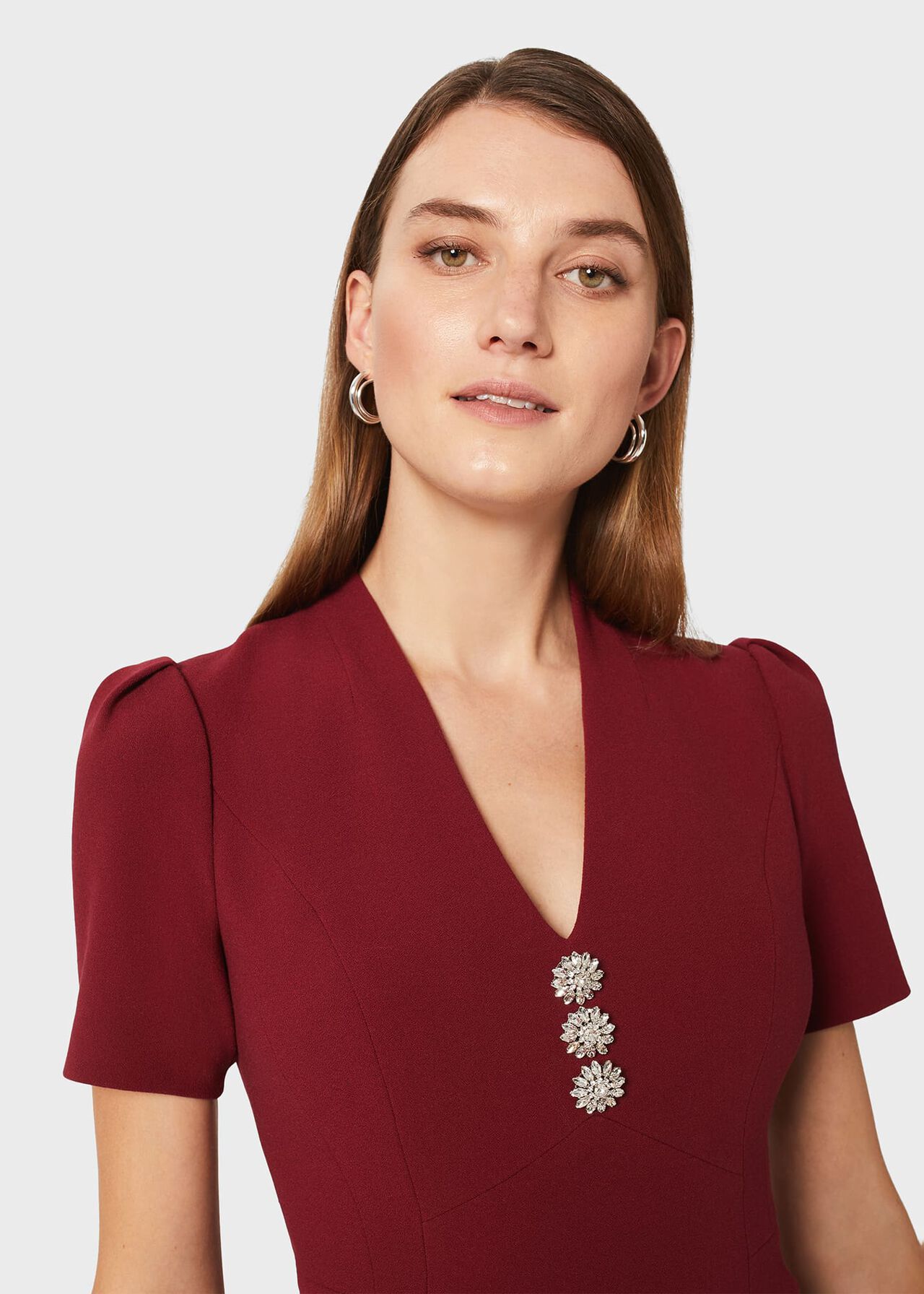 Isla Shift Dress, Rich Burgundy, hi-res