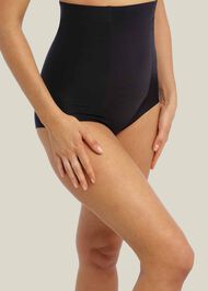 Moderate Control High Waist Slimming Brief, Black, hi-res