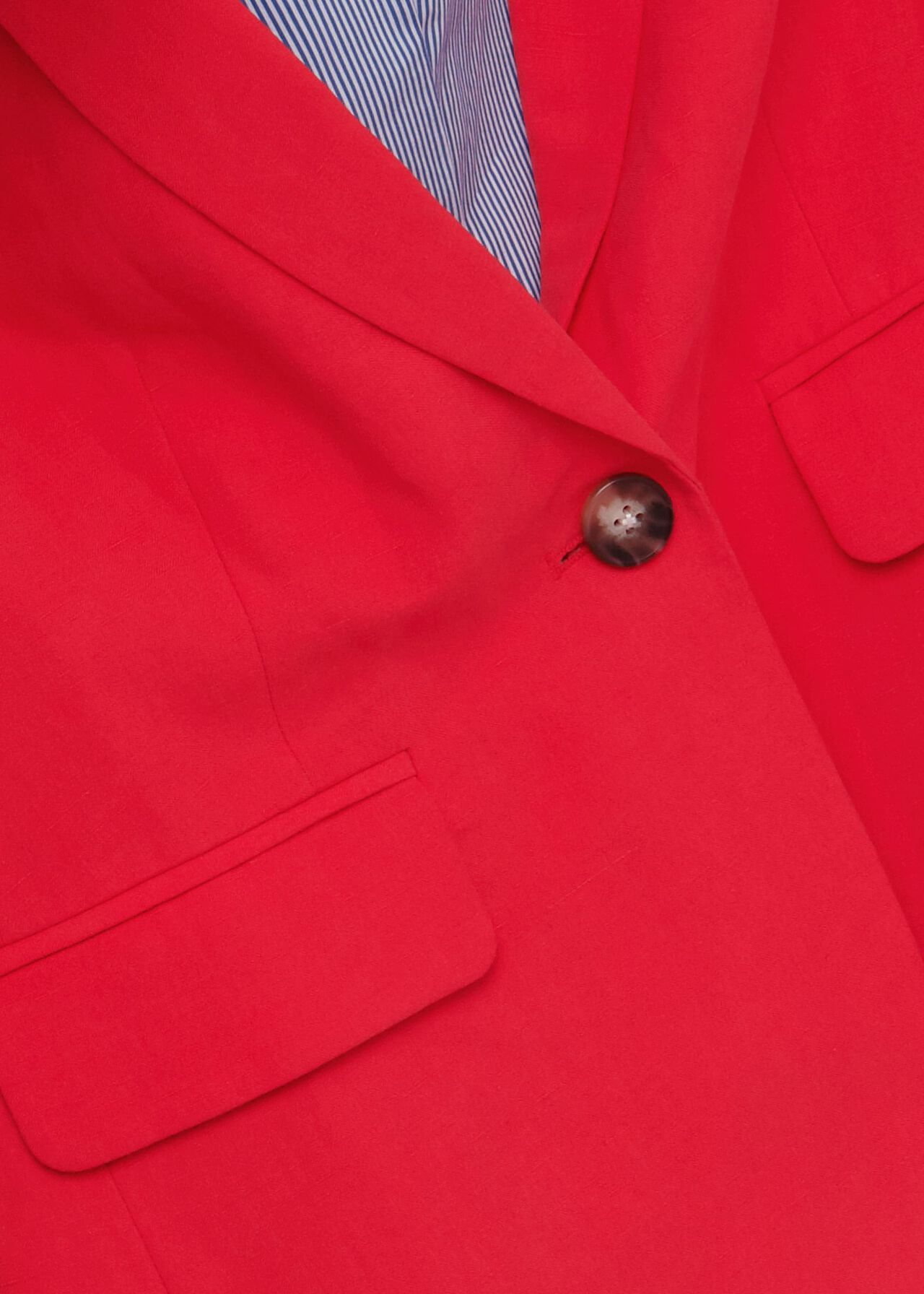 Trinity Silk Linen Jacket, Red, hi-res