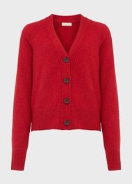 Chloe Cardigan with Alpaca, Scarlet Red, hi-res