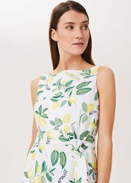 Jaci Linen Dress, White Multi, hi-res