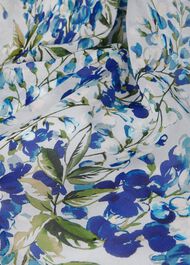 Giselle Silk Floral Dress, Pale Blue Multi, hi-res