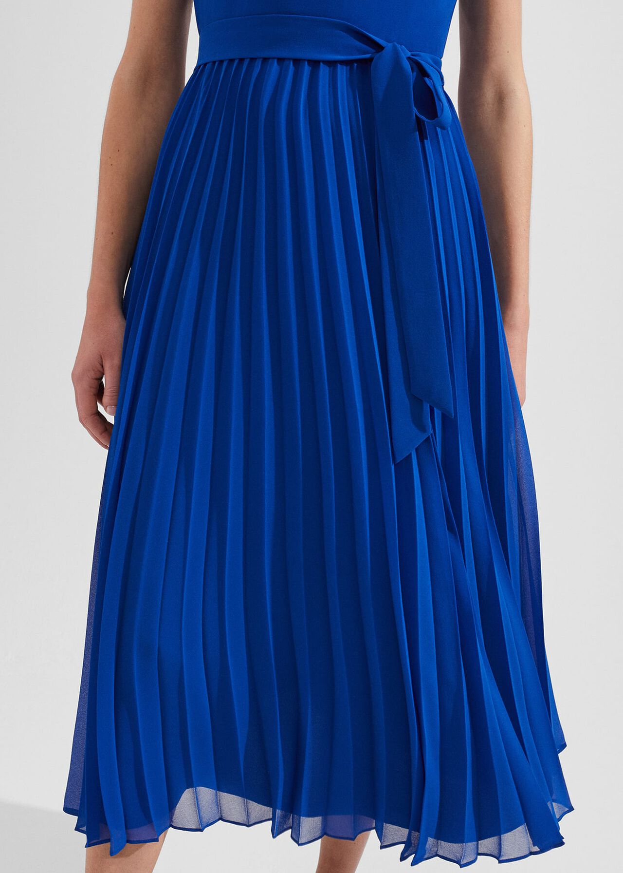 Blythe Pleated Midi Dress, Lapis Blue, hi-res