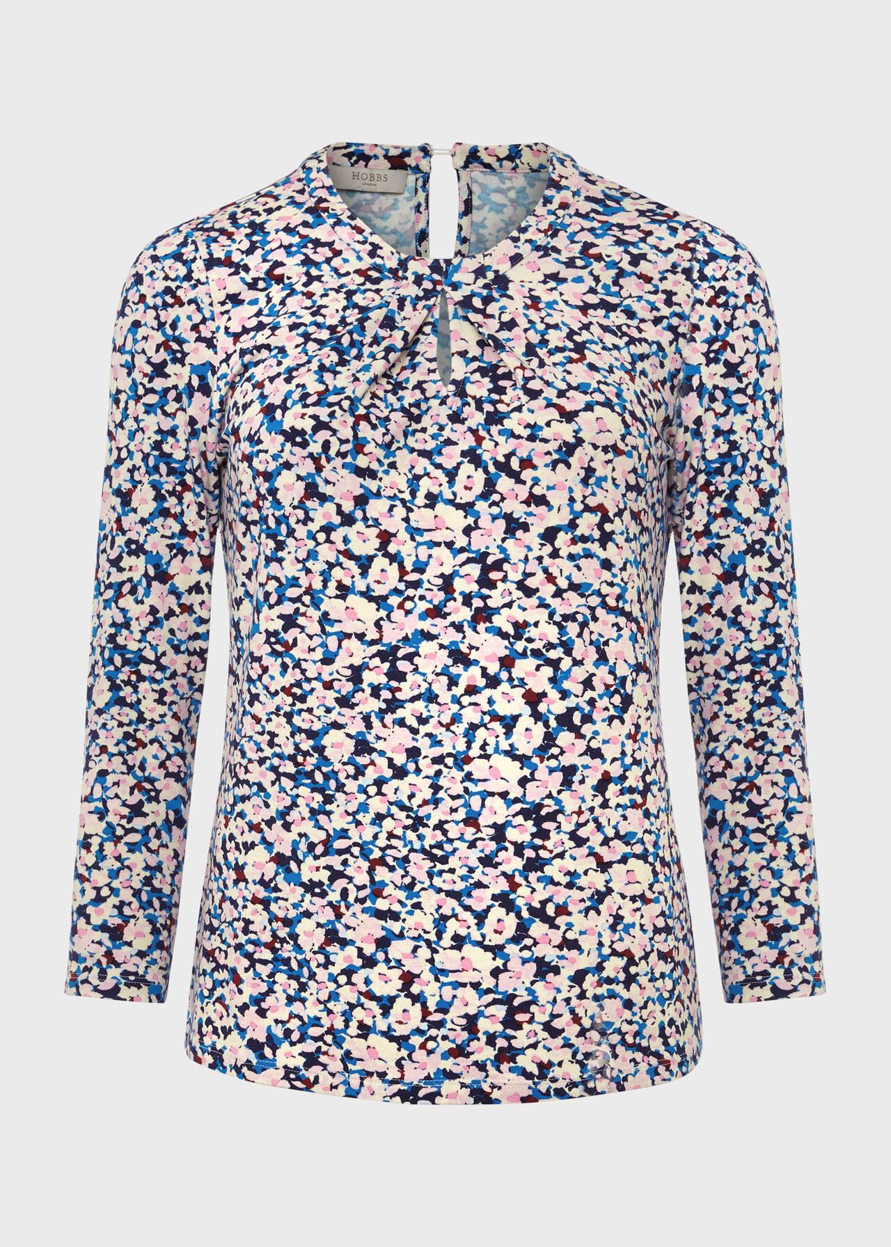 Julia Printed Top, Pink Multi, hi-res