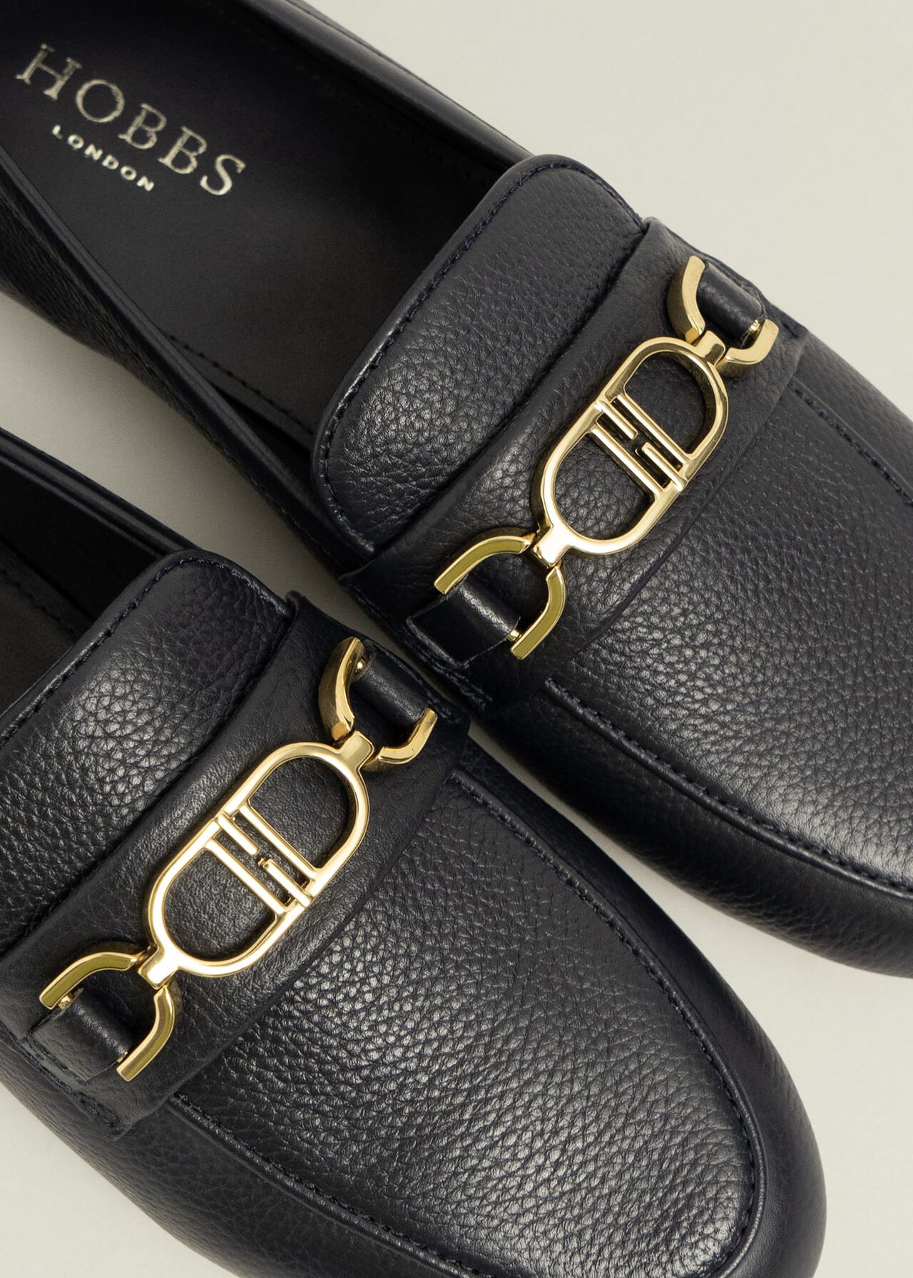 Pheobe Leather Loafers, Hobbs Navy, hi-res