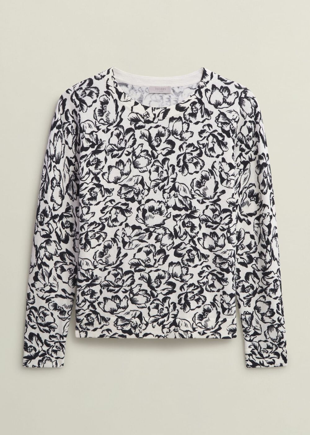 Harlow Jumper With Wool, Ivory Black, hi-res