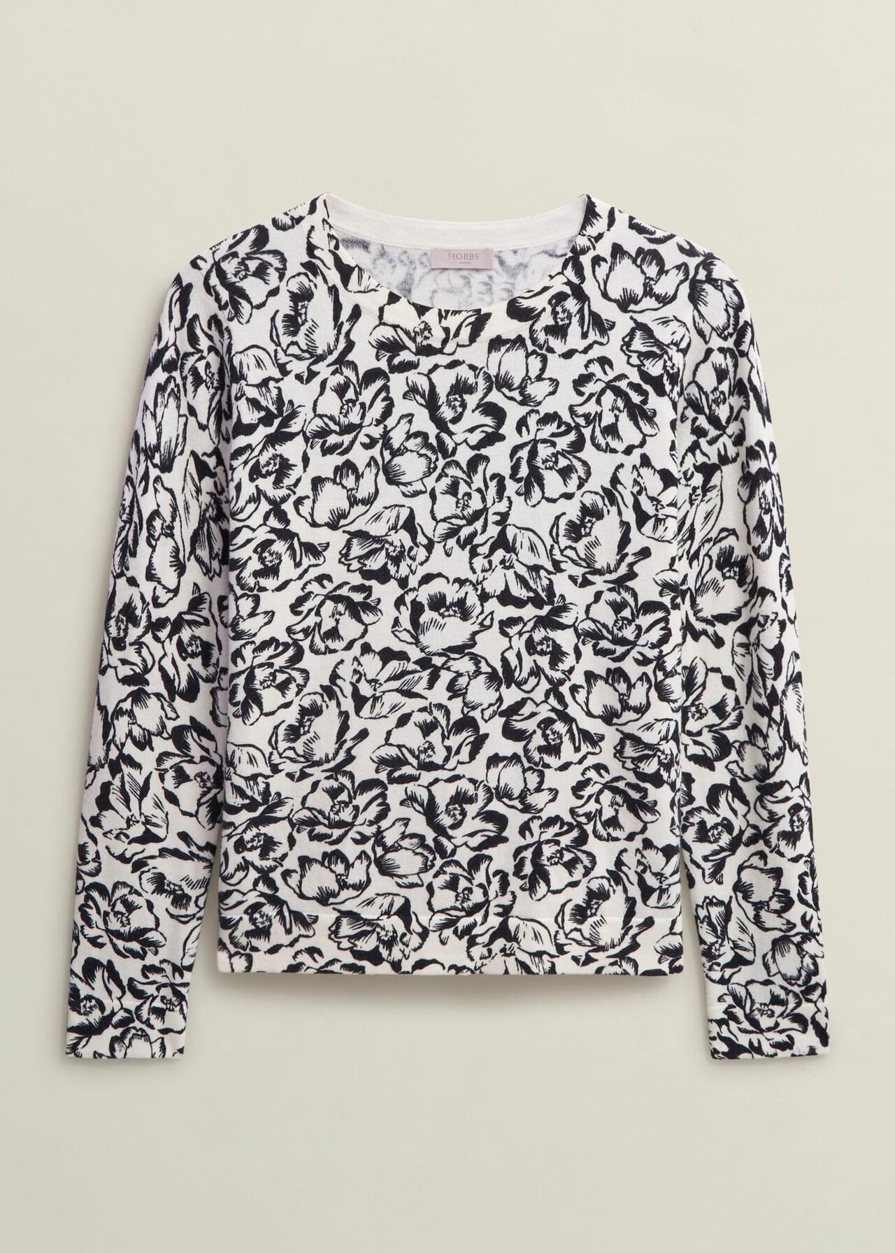 Harlow Jumper With Wool, Ivory Black, hi-res
