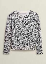 Harlow Jumper With Wool, Ivory Black, hi-res