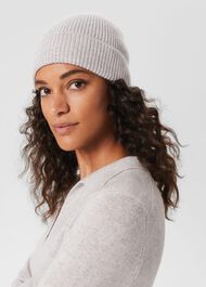 Mabel Cashmere Hat, Pale Grey, hi-res