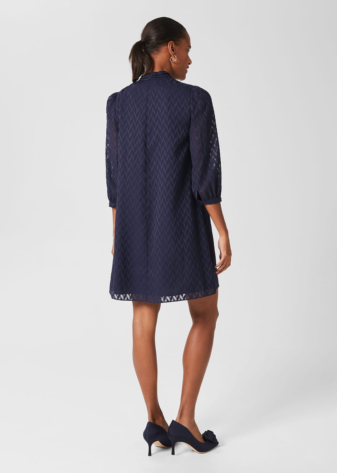 Faye A Line Dress, Navy, hi-res