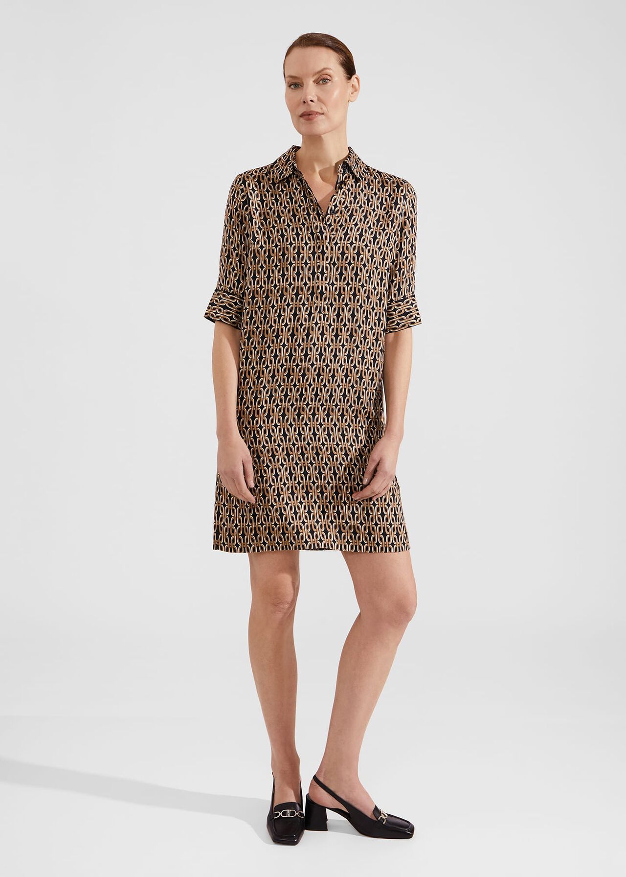 Marciella Dress, Black Camel, hi-res