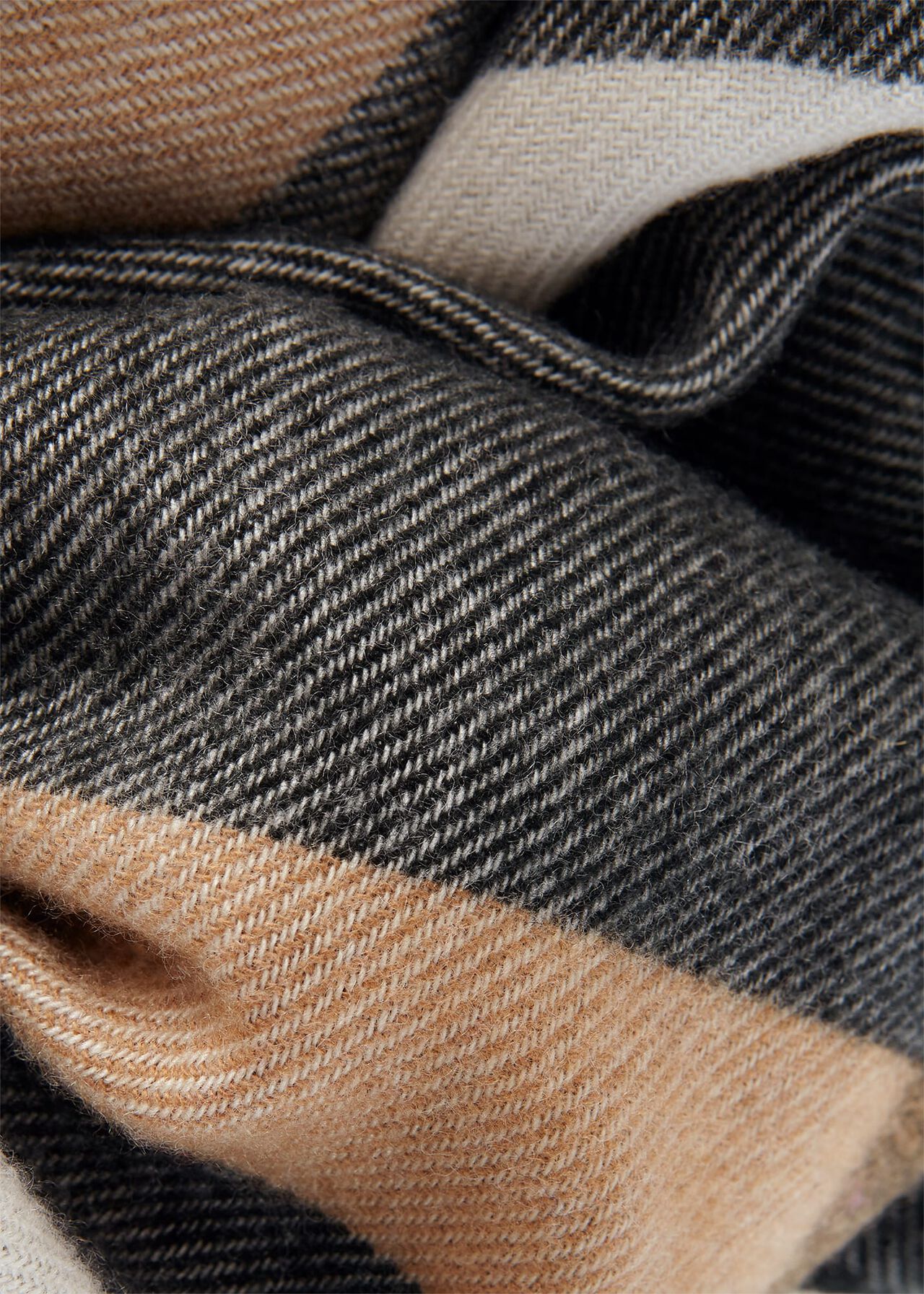 Whetherby Check Scarf, Ivory, hi-res