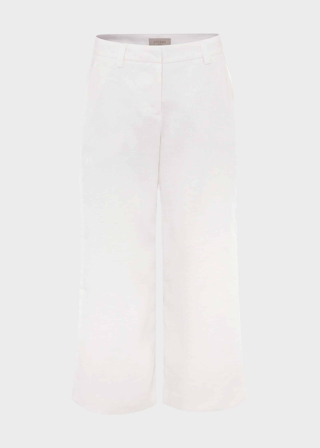 Nicole Linen Wide Leg Pants, White, hi-res