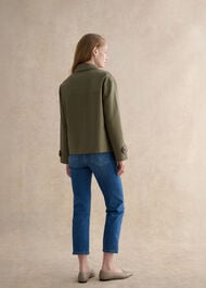 Frida Shower Resistant Trench Coat, Olive Green, hi-res