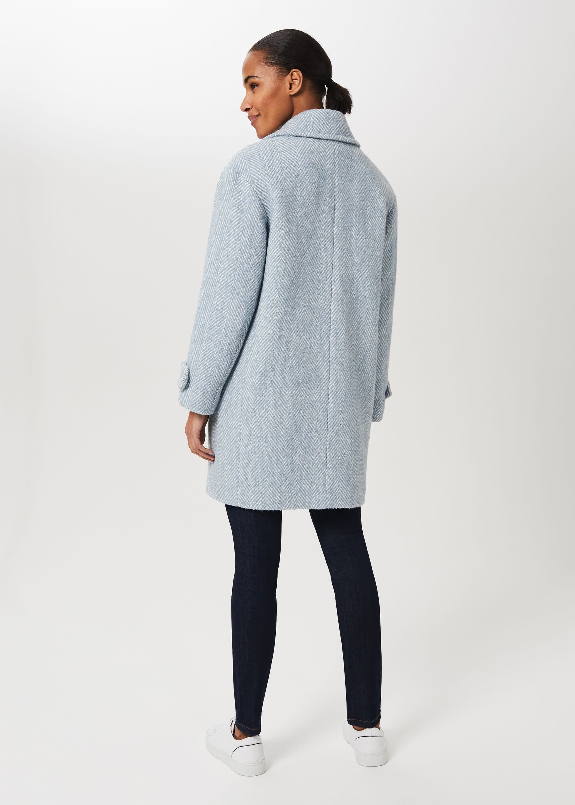 Petite Carmen Herringbone Coat With 