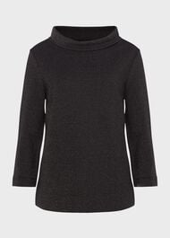 Betsy Sparkle Top, Black Gold, hi-res