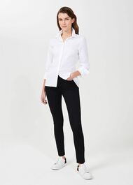 Victoria Cotton Shirt, White, hi-res
