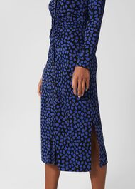 Hatty Jersey Dress, Black Blue, hi-res