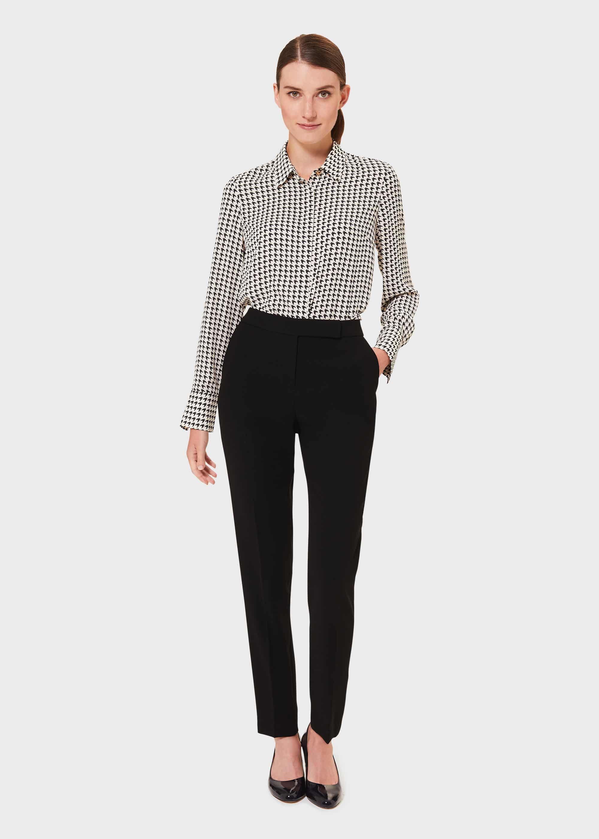 tapered black trousers