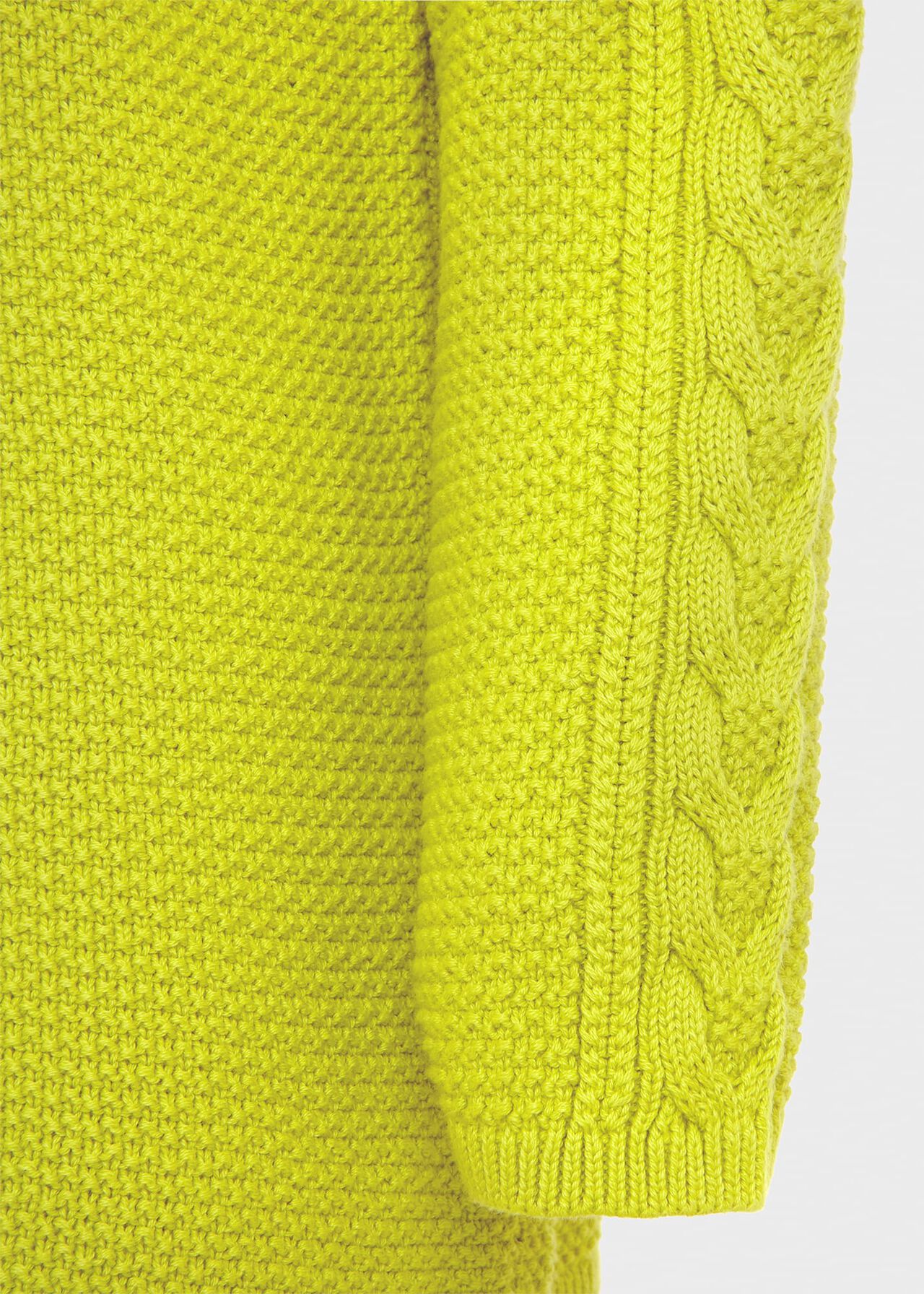 Camilla Cable Sweater, Lime, hi-res