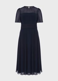 Cressida Fit and Flare Dress, Navy, hi-res